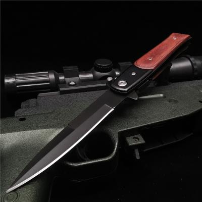 China Viable Folding Knife Pipe Pocket Knives Outdoor Camping 7cr17mov Blade Wooden Handle Hunting Tactical Knives for sale