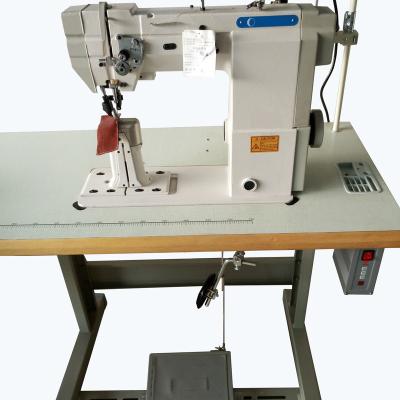 China Laura Bed Mail Machine Big Hook Heavy Duty Triple Lockstitch Single Needle 9910 Feed Industrial Sewing Machine for sale