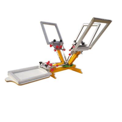 China Screen Printing 4 Color 1 Station Silk Screen Printing Press Screen Printing Machine For T Shirt for sale