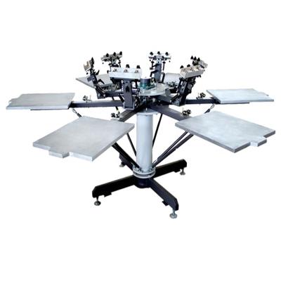 China Micro Fabric Printing Registration 6 Color Manual T Shirts Screen Printing Machine for sale