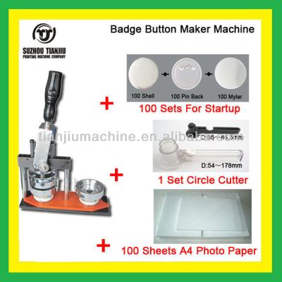 China Button Badge Making Machine TJ-S-HZJ for sale