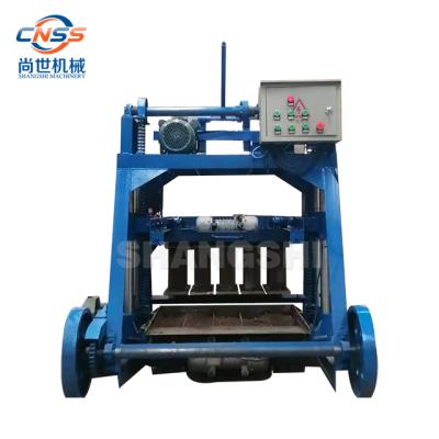 China Building Buliding Small 6 Inch Semi Automatic Cement Paver Running Manual Concrete Block Casting Laying Cement Making Machine Price List for sale