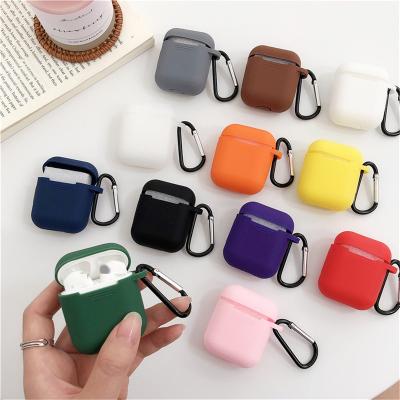 China Amazon Earphone Cover Lightweight Warm Shockproof Protective Case For Apple Airpods Earpods Case 2 With Hook for sale