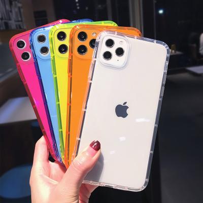 China Four Corner Protect Shockproof For Iphone Neon Case , Custom Design Durable Fluorescent Neon Shock Proof TPU Phone Case For Iphone 13 Pro Max Xr Xs Max for sale