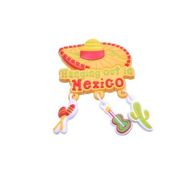 China Durable Custom Wholesale Mexico Tourist Souvenir PVC 3D Rubber Fridge Magnets For Decor for sale