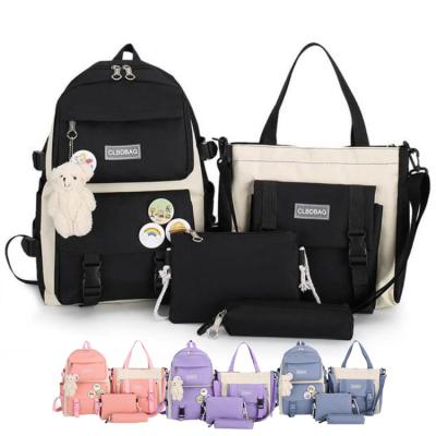 China 3~5 PCs/Set Multifunctional School Bags For Teenagers Women New Trend Backpack Man Boy Backpack Child Female Student Shoulder Bag for sale