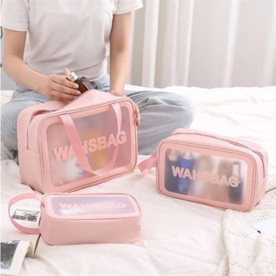 China Custom Fashion Logo Women Zipper Makeup Bags Make Up Organizer Storage Bath Toiletry Wash Bag Waterproof Cosmetic Bag for sale