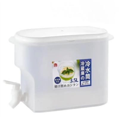 China Creative Viable Bucket 3500ml Household Tools Creative Lemonade Bottle Refrigerator Cool Kettle With Faucet Large Capacity Cold Kettle for sale