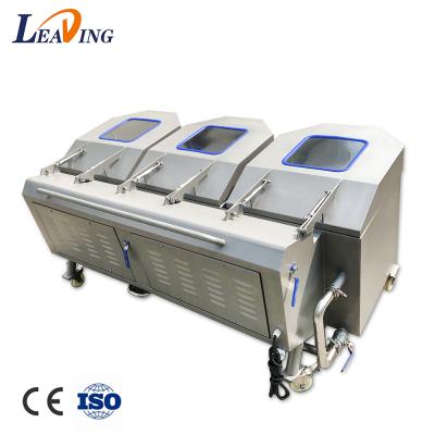 China food & Factory Three Buskets Type Fruit Apple Beverage Vegetable Washer Cleaner Industrial Washing Machine for sale