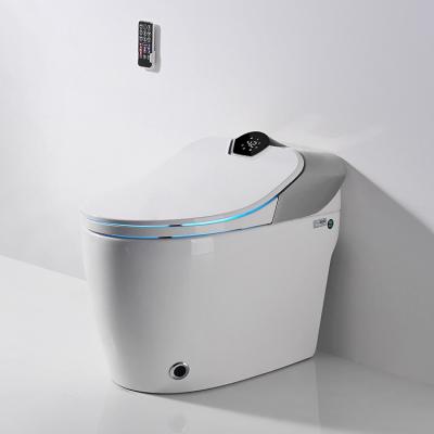 China Luxury Automatic WC Flush Ceramic Electric Smart Toilet Bowl Guangdong Bathroom Trap Auto Operation Sensor s Toilet for sale