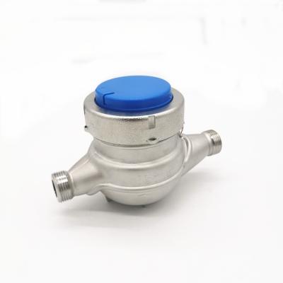 China Stainless Steel Body 1/2 Inch 360 Turing Cap 304 Stainless Steel Water Meters for sale