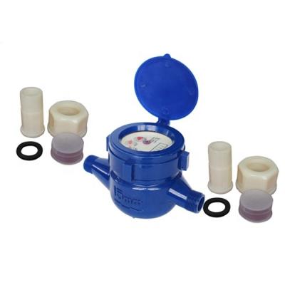 China Multi-jet Digital Water Meter 15mm-25mm (ABS) Dial Plastic Dry Blue Color ABS Plastic for sale