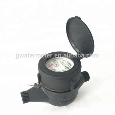 China Nylon Plastic Multi-jet DN15 LXSG-15MM Black Color Water Meter for sale