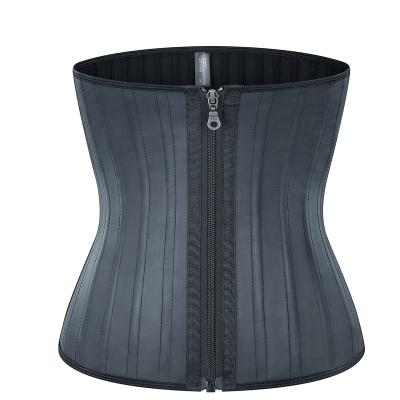 China Breathable Steel Latex Waist Trainer Fajas Shapers Workout Waist Trimmer Belt 25 Colombian Bone Waist Trainer Bone Long Bone Zipper Corset Breathable Steel Waist Trainer for sale