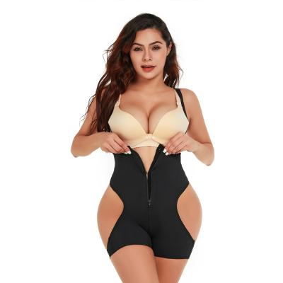 China Breathable Belly Shapers With Shapewear Waist Butt Lifter Faja New Butt Lifter Zipper Control Butt Lift Hollow Up Booty Lift for sale