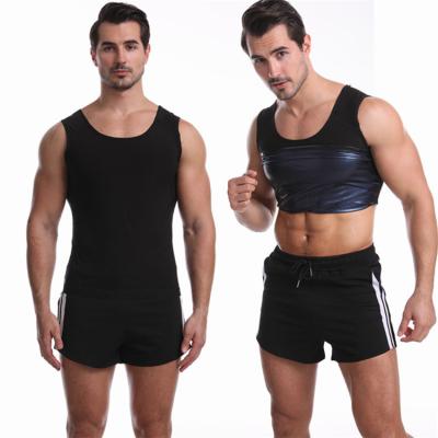 China Custom Sauna Men's Breathable Neoprene Sweat Vest Plus Size Workout Clothes Mens Neoprene Sauna Suit Slimming Vest for sale