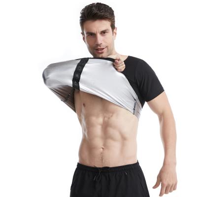 China Wholesale Breathable Speed ​​Up Sweat Running Hot T-shirt Sauna Body Suit Weight Loss Fitness Sauna Suits Silver for sale