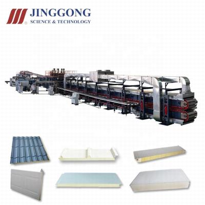 China Factory Newest Design PU Cold Storage Sandwich Panel Making Machine Production Line for sale