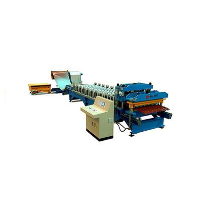 China Factory 2021 Roof Tile Double Layer High Speed ​​Roof Glazed Tile Roll Forming Machine for sale