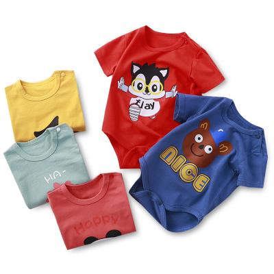 China 100% cotton romper clothes short sleeve baby rompers summer newborn baby wholesale clothes products of all types for sale