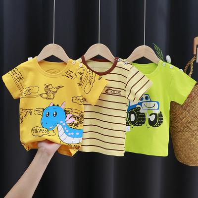 China Breathable kids summer clothes 2023 unisex kids T-shirts for boys and girls summer clothes for kids wear wholesale for sale