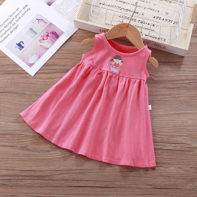 China Wholesale Cheap Wholesale Toddler Kids Anti-wrinkle China Baby Infant Dresses With Solid Color Kids Dresses For Girls for sale