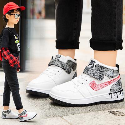 China Printed Children Products In Popular Demand Fashion Trend High Top Sneaker Basketball Shoes For Young Student Bulk Items Wholesale Lots for sale