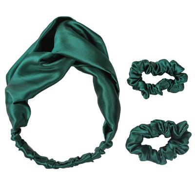 China 16momme/19momme 100% Handmade Silk Scrunchie Hair Elastic Bands for sale