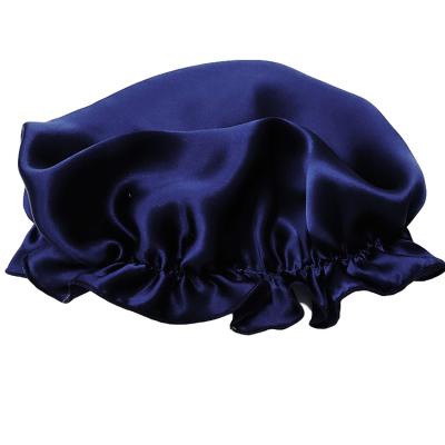 China 100 Adjustable Eco-friendly Pure Silk Head Sleep Cap For Curly Hair for sale