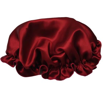 China Best Eco-friendly Wholesale Natural Silk Hoods Sleep Cap For Curly Hair for sale