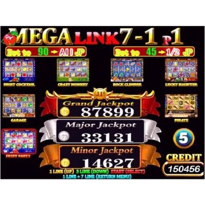 China Wholesale Metal Mega Link 7 In 1 Game PCB Board For Slot Machine for sale