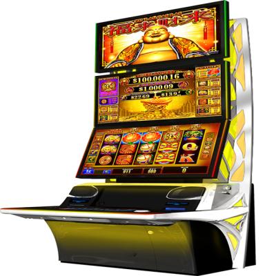 China Metal Mask Slot Game Cabinet Double-screen HD Slot Game Winning Machine for sale