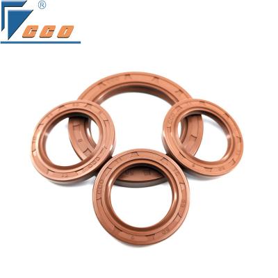 China Skeleton Metal Hydraulic Oil Seal Brown FKM Rubber Seals Wear Resistant for sale