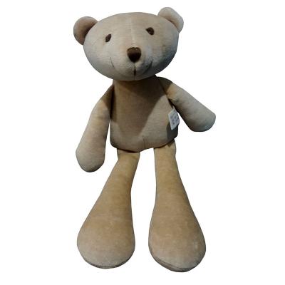 China Organic Safety Cotton Doudou Bear Toy For Baby Natual Color All Age for sale