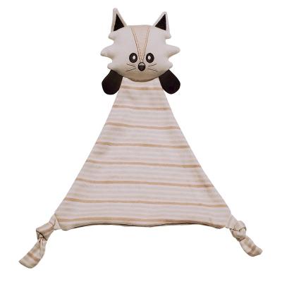 China Color Animal Soft Natural Organic Cotton Lovely Safety Toy Safety Blanket All Age for sale