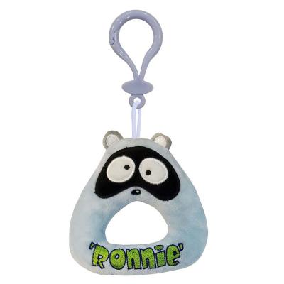 China Comfortable Customize Plush Stuffed Plush Business Gift Toys 9cm Animal Keychains With Logo for sale