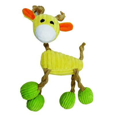 China Sustainable pet soft toy squeaky and teether toy for sale