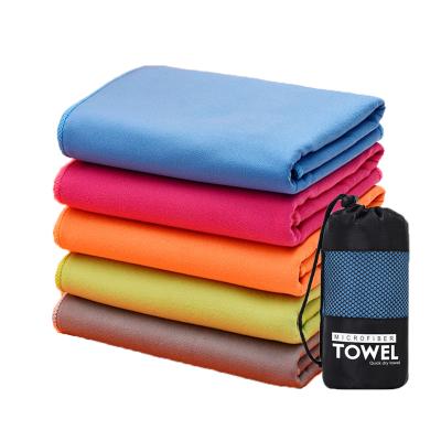 China Microfiber Kids Safe Quick Dry Suede Towel Travel Towel 200GSM Portable Outdoor Outdoor Quick Dry Customize Size Logo Package for sale