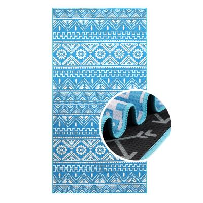 China High Quality Luxury Custom Sublimation QUICK DRY 300/350/390GSM Microfiber RPET Waffle Sandfree Peinapple Print Beach Towel Double Side for sale