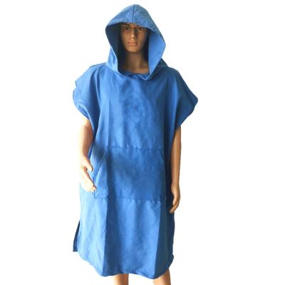 China OEM Microfiber Poncho Towel QUICK DRY Beach Surf Hooded For Adults And Kids Channging Sand Free Sizes Various Custom Design Logo Print for sale