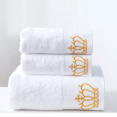 China thick & Stocks Luxury / Customize 16S 600GSM 100% Cotton Spiral Luxury 5 Star Hotel Towel Bath Towel Sets White Custom Logo 40*80 70*140 80*160cm for sale