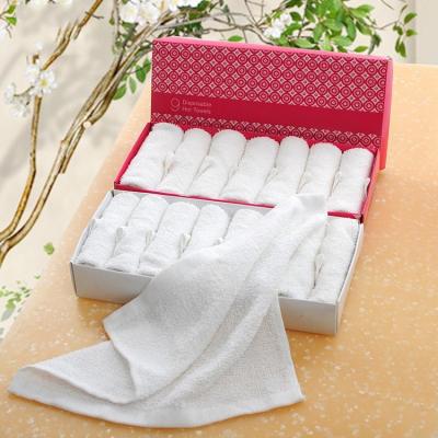 China Plain Stock/OEM Towels Disposable Cotton Hot And Cold Towel For Airline Oshibori Spa Salon Restaurants Hotel Face Hand Towel 8g-50g for sale