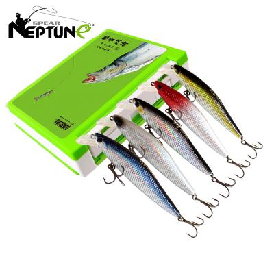 China Vivid Action 11cm Distant Possibility Minnow Swimming Sinking Artificial Fishing Bait Bass Lures Set Bionic Sliding Vivid Fish for sale