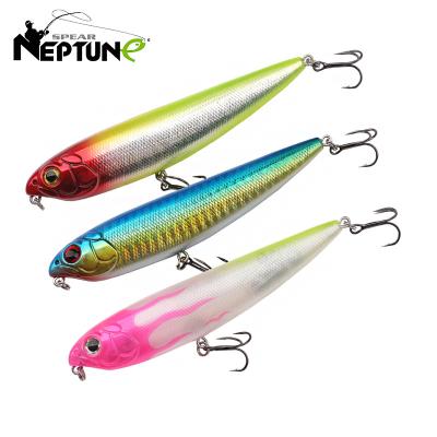 China Wholesale ABS Plastic Artificial Lures 11cm ABS 15g Plastic Floating Topwater Big Pencil Fishing Lure for sale