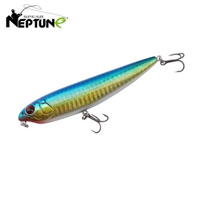 China ABS Plastic Artificial 3 Colors Floating Fishing Lures ABS Plastic Topwater Pencil Fish Lures On Sale for sale