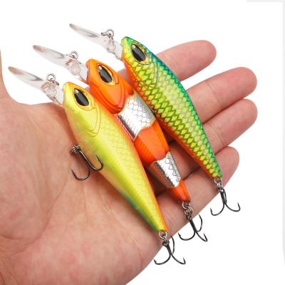 China Vivid Fish Action 13g 10.5cm Long Tongue Wobbler Long Tongue Minnow Trout Fishing Swimming Artificial Plastic Floating Lure for sale