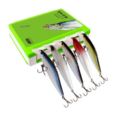 China Vivid Action NEPTUNE LANCE 5 Piece Artificial Hard Bait Minnow Swimming Long Range Slow Sinking Fishing Set/Box for sale