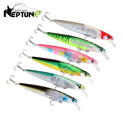 China Plastic Swimming Snap Long Lures Bass Hard Lures Minnow, Bait Fish Vivid Action NEPTUNE LANCE 120mm Scales 19g for sale