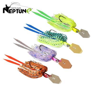 China Durable NEPTUNE LANCE Artificial Bionic Buzz Spinnerbait With Skirt Rubber Metal Lures Hard Spinner Bait Fishing Lure for sale