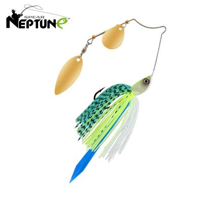 China Buzz 14g Durable Artificial Bait Fishing Metal With Rubber Skirts Kits Spinning Lures , Spinner Bait Lure for sale